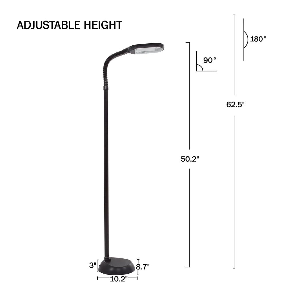 Black Floor Lamp with Bendable Neck A922117