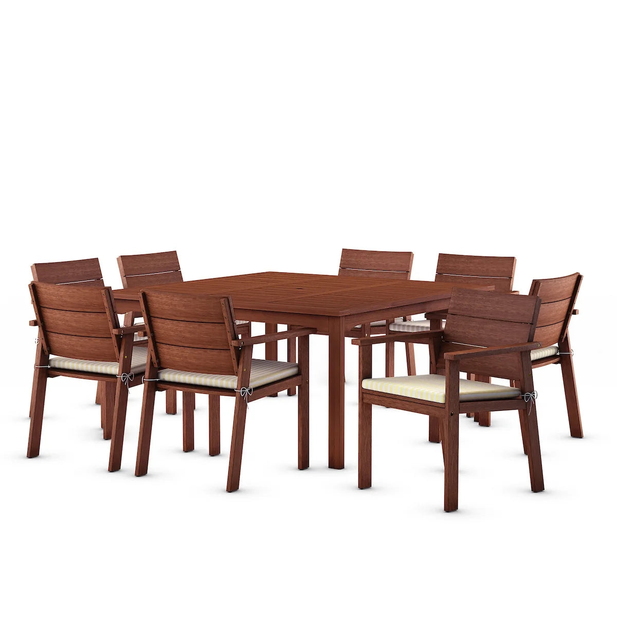 9-Piece Square Solid Wood Patio Dining Set A13453