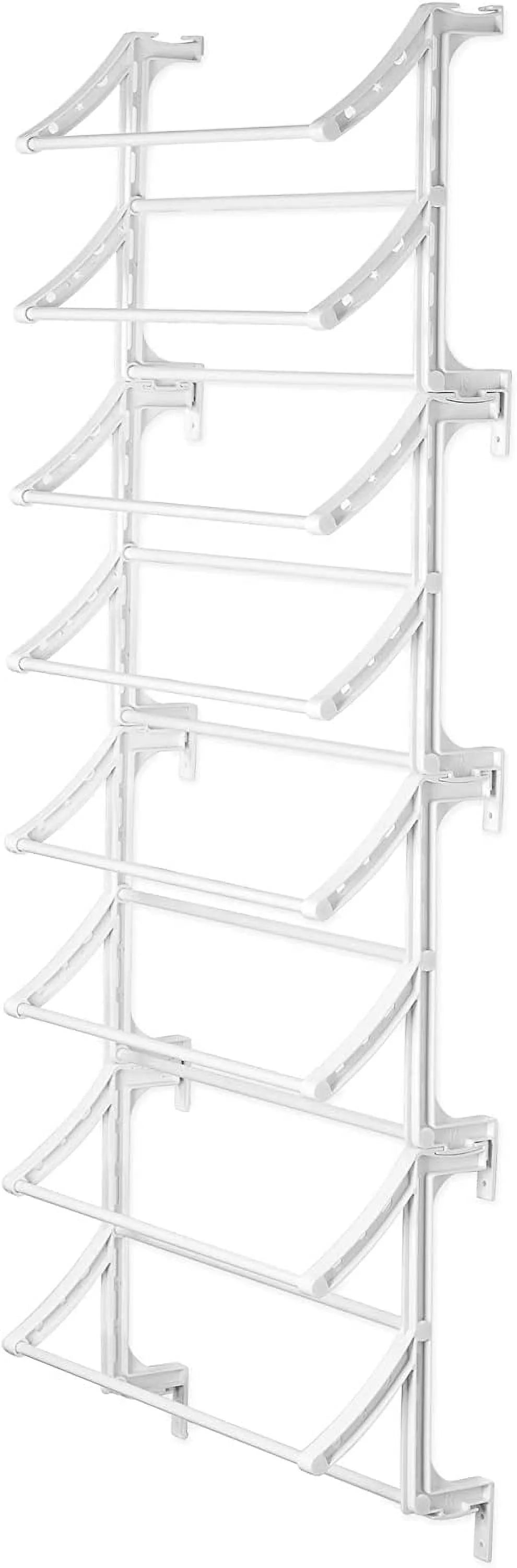Hanging Over The Door Shoe Rack, 8 Holder Racks, White W477045