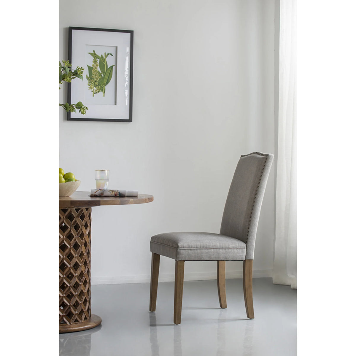 Gray and Brown Wooden Dining Chairs Y7401
