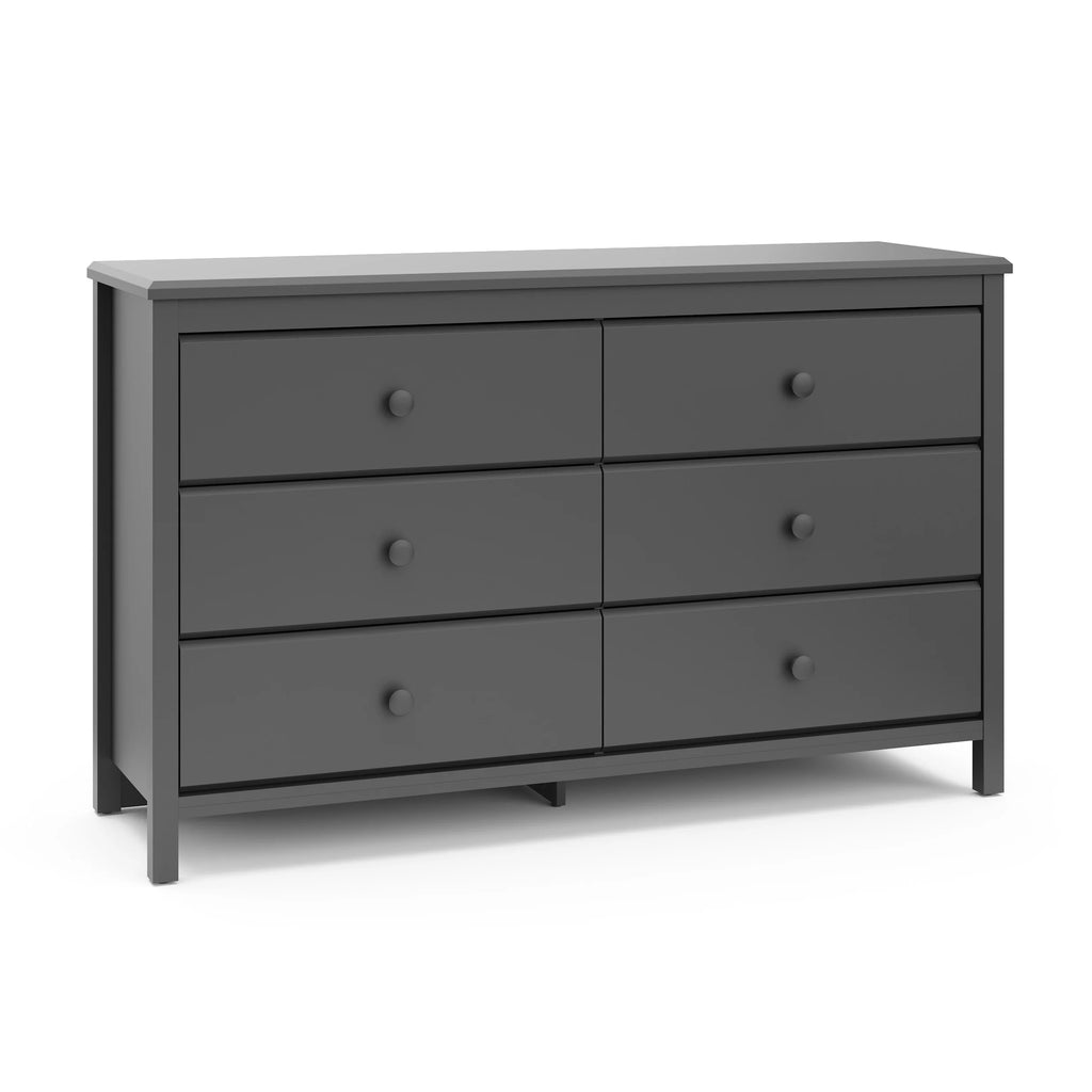 White 6 Drawer Double Dresser D346