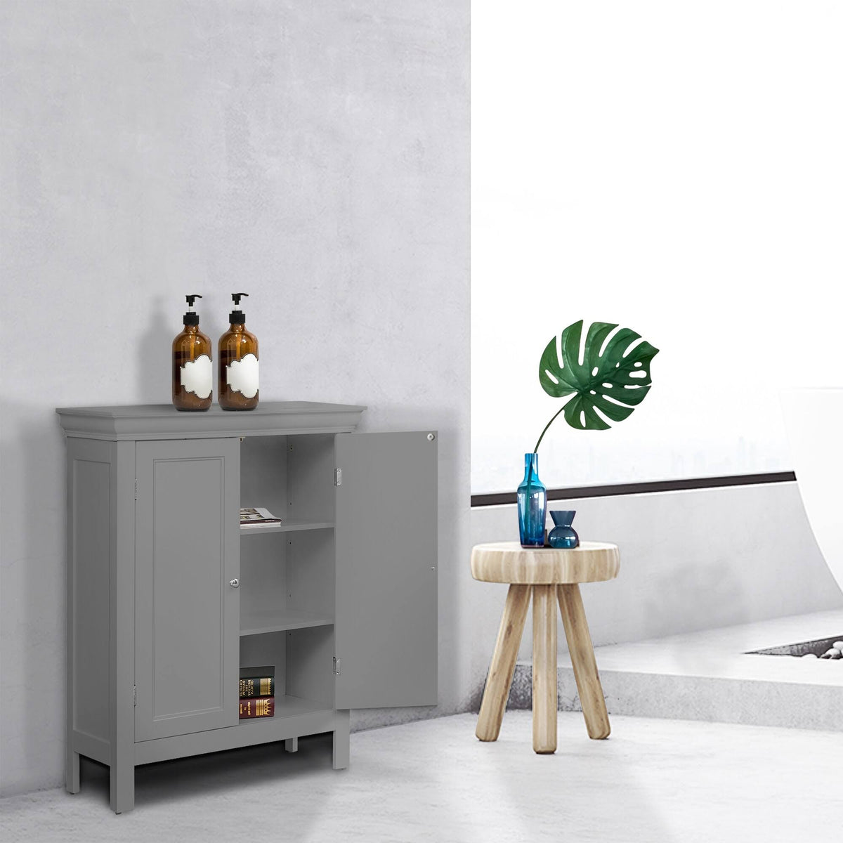 Wooden Bathroom Floor Cabinet T8941