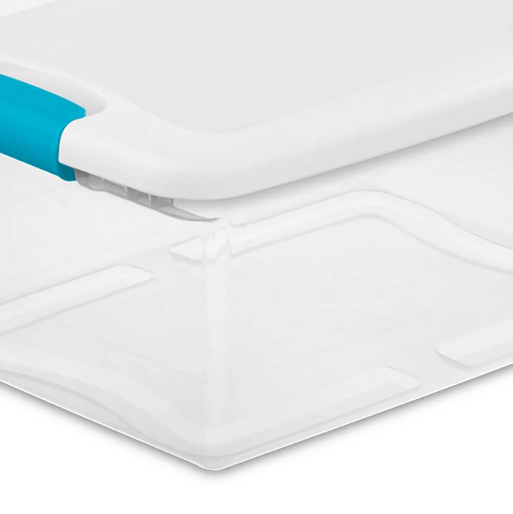 3.75 Gallon Clear Plastic Storage Tote with Lid, 12 Count O888
