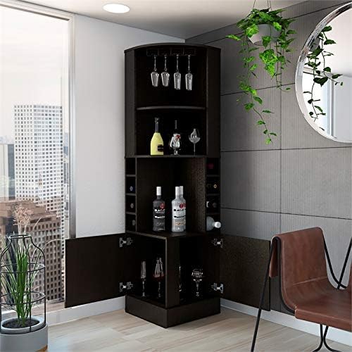 Black Corner Bar Cabinet A9772