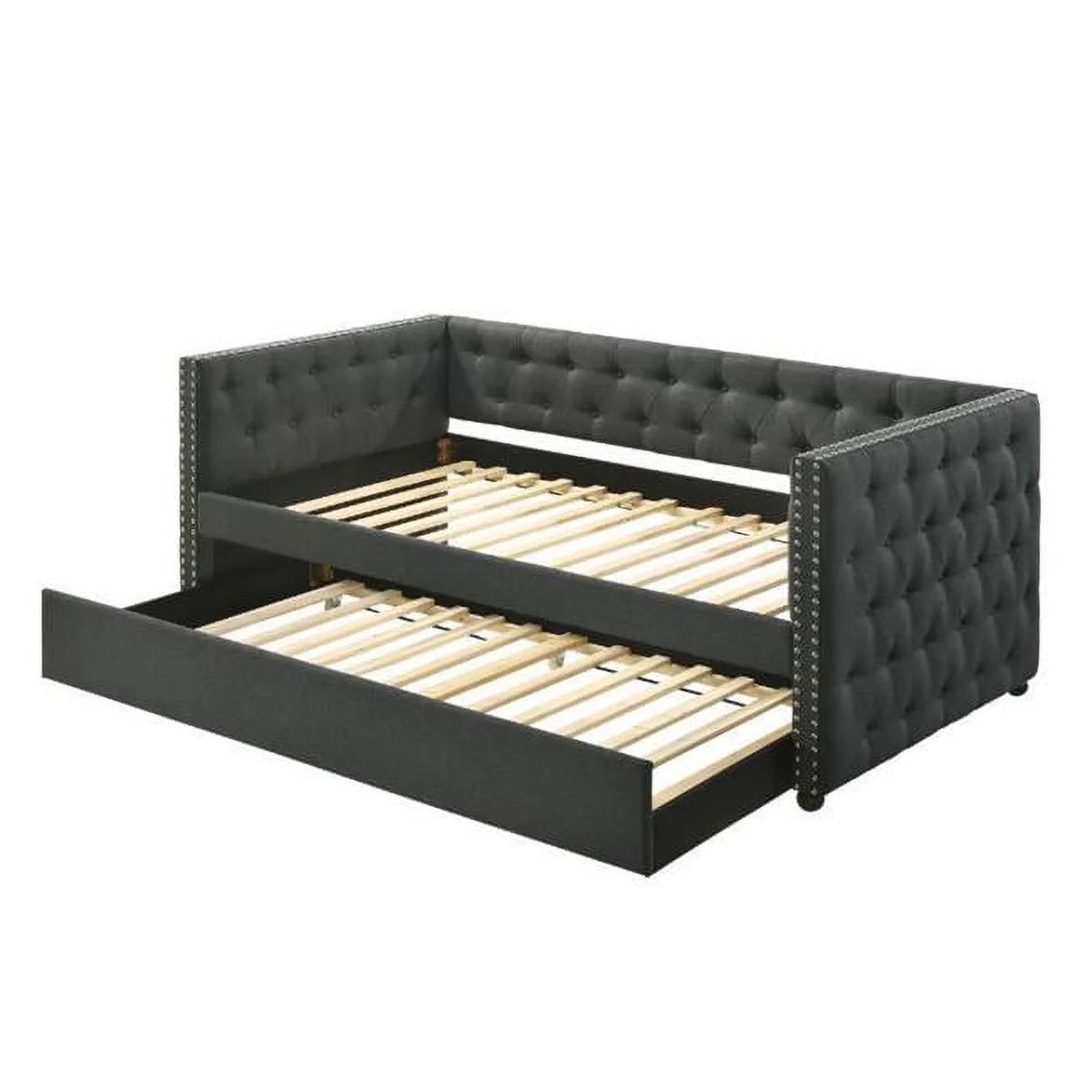 Gray Fabric Daybed & Trundle Full & Twin Size G987385
