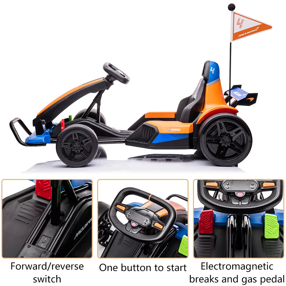 24 V Powered Ride-On with Bluetooth and LED Lights U975