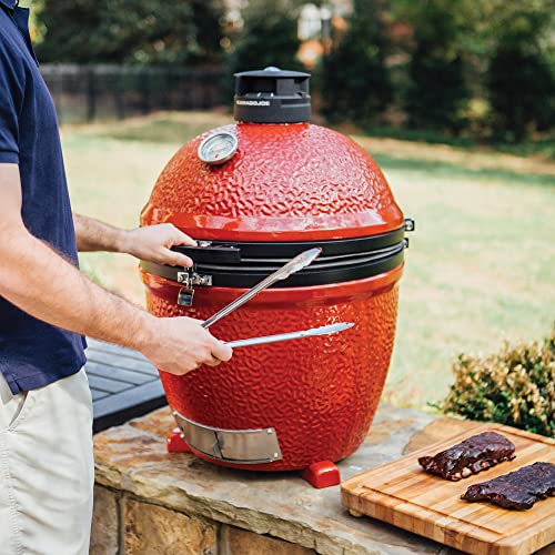 18-inch Ceramic Charcoal Grill and Smoker with Cart G945654