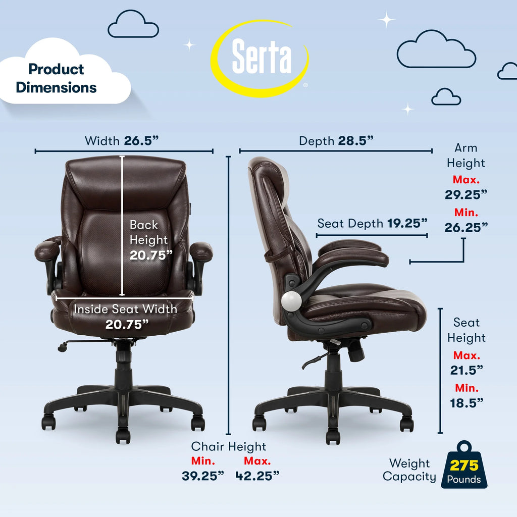 Black Bonded Leather Office Chair E486