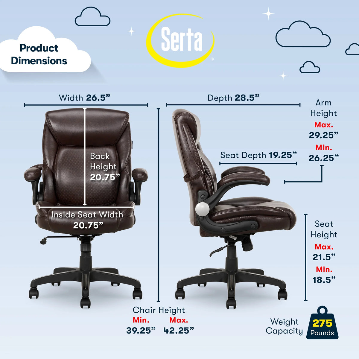 Black Bonded Leather Office Chair E486