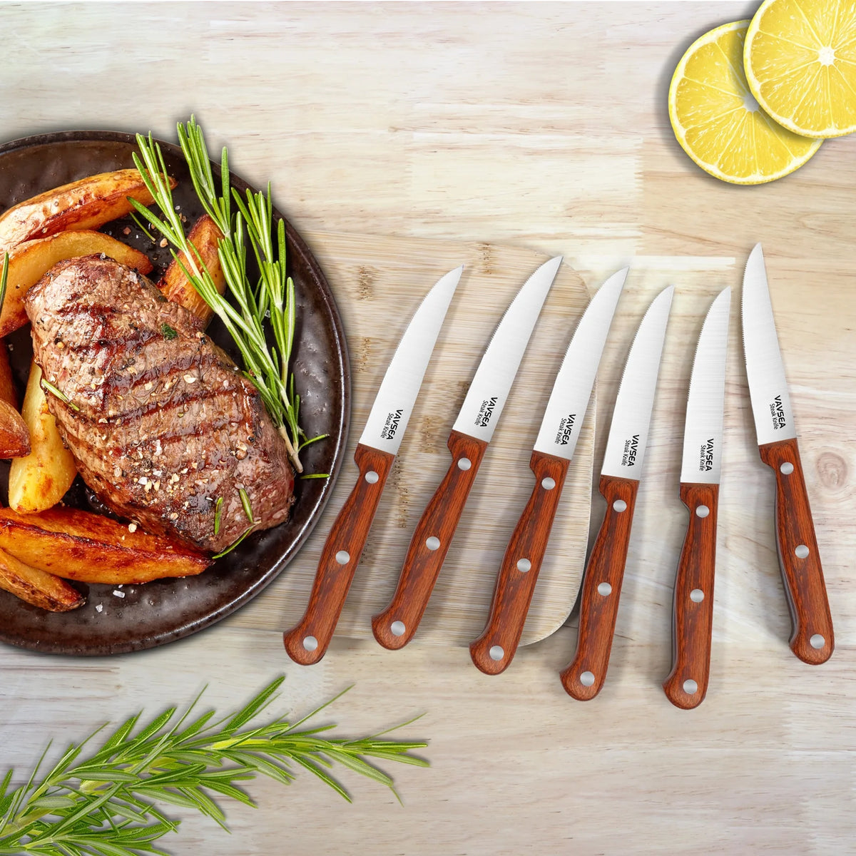 16 Pieces Stainless Steel Knife Block Set V9554