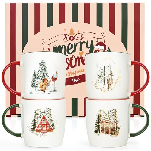 Christmas Mugs Set of 4 11Oz H90452