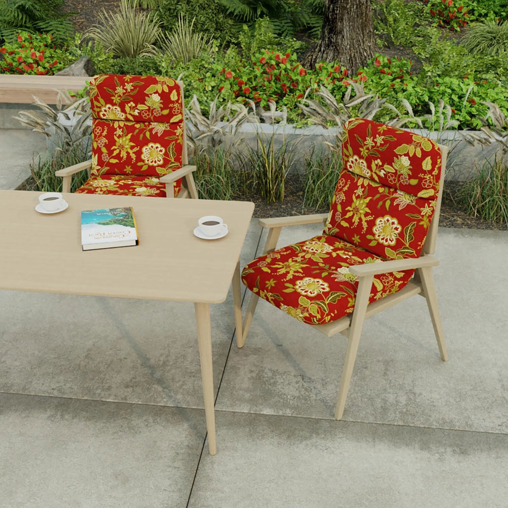 22 x 45 in. Rectangular Outdoor Chair Cushion with Ties H192