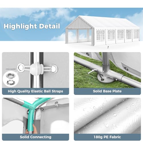 20x40FT Heavy Duty Party Tent with Removable Sidewalls L22687