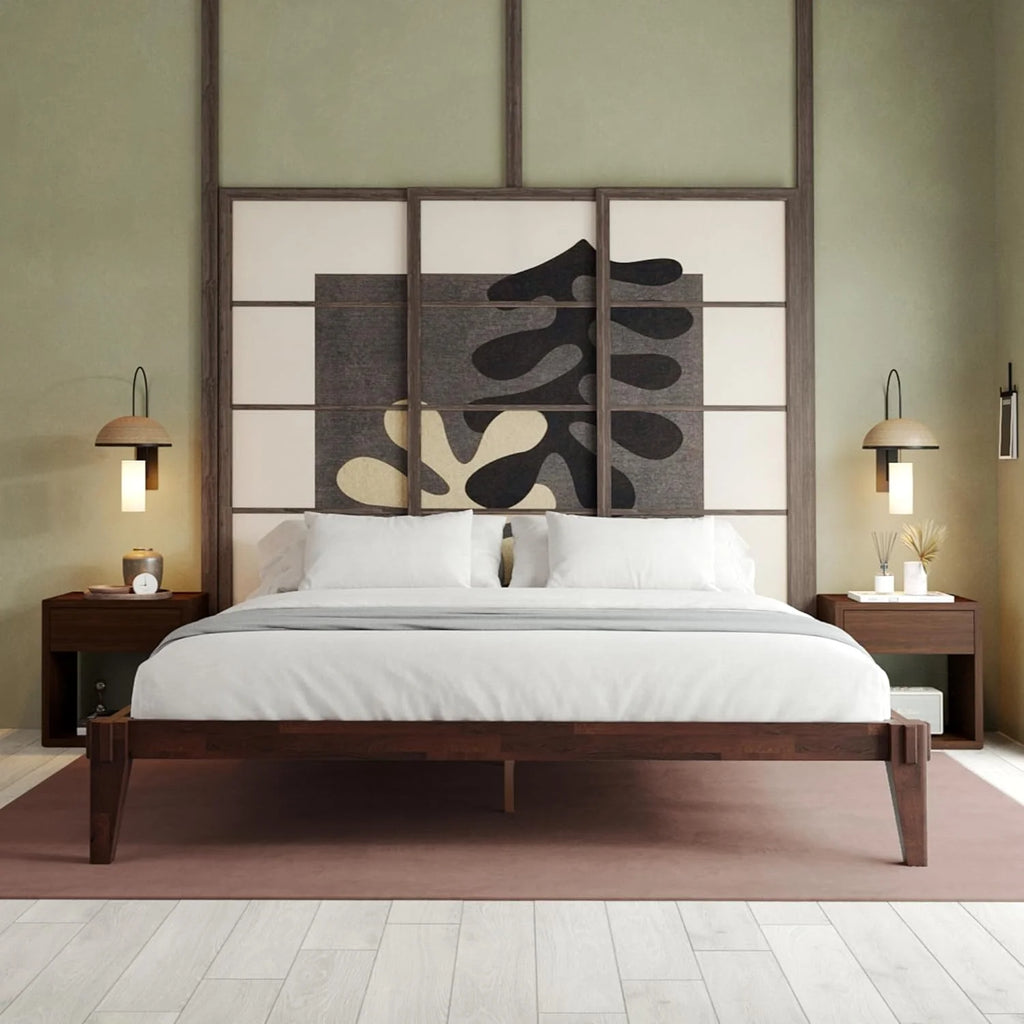 Queen Solid Wood Platform Bed Frame P5369