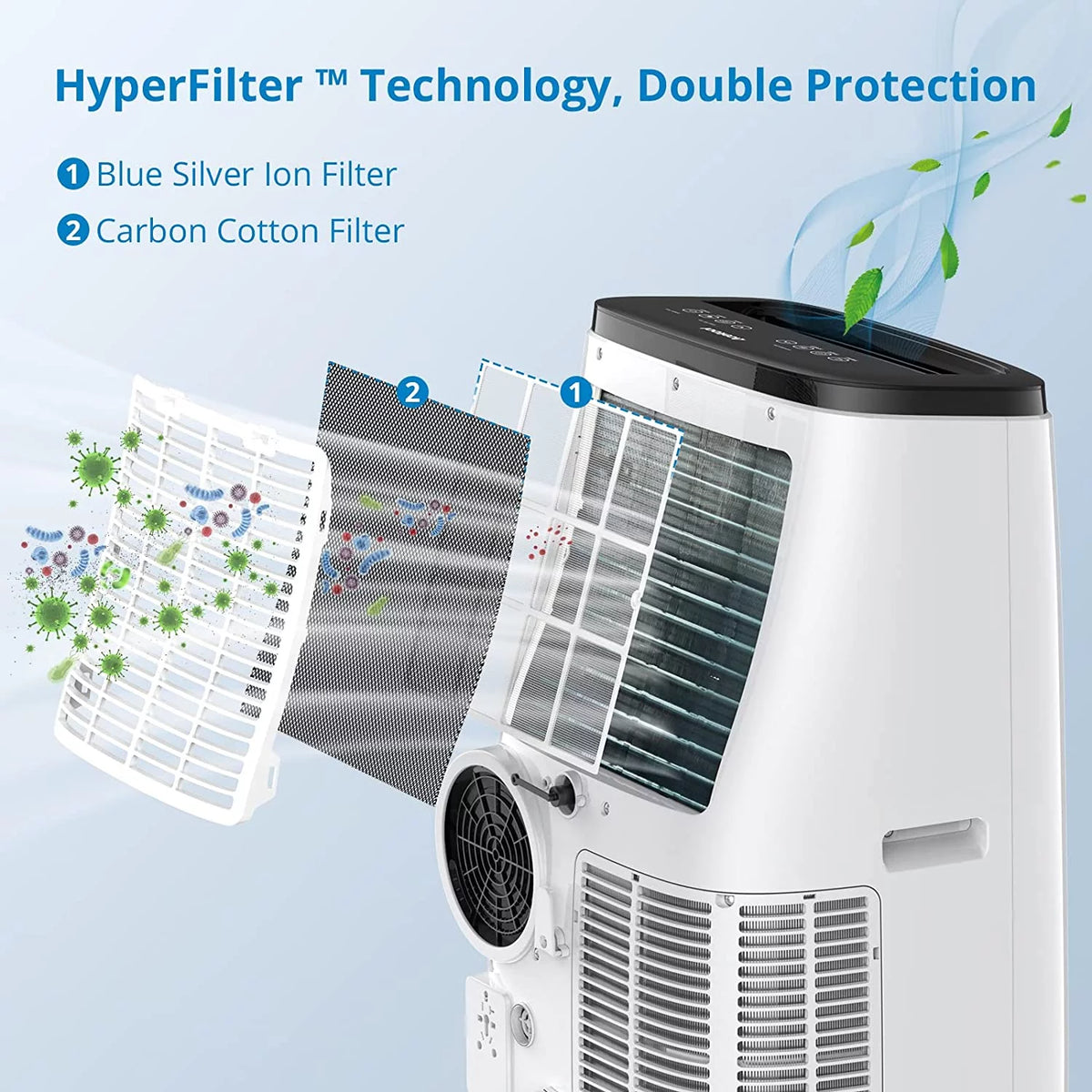 14,000 BTU 3-IN-1 Portable Air Conditioner with Dehumidifier and Fan A55912