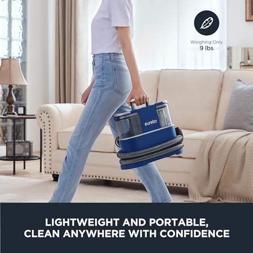 Portable Carpet and Upholstery Cleaner, 50.7oz Water Tank, Blue N730813