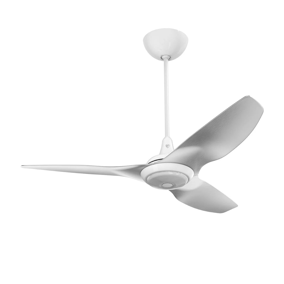 52 Ceiling Fan with Brushed Aluminum Blades and White Finish F633