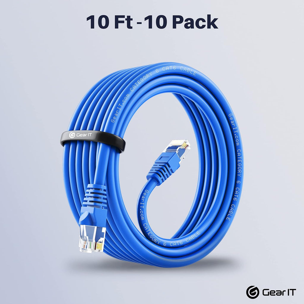Cat 6 Ethernet Cable 1 ft 100-Pack Blue D5579
