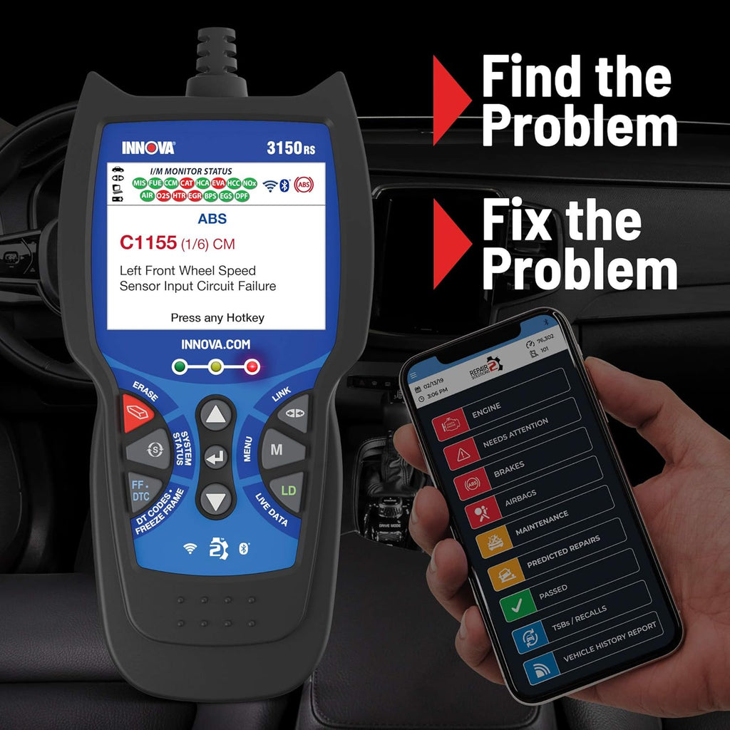 OBD2 Scanner Car Code Reader with ABS SRS Live Data N10466