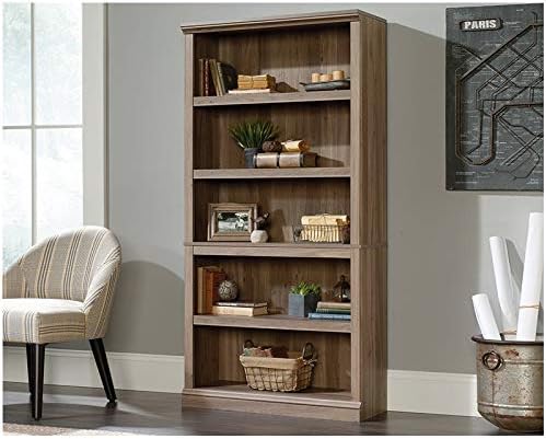 5 Shelf Bookcase with 3 Adjustable Shelves in Salt Oak K608