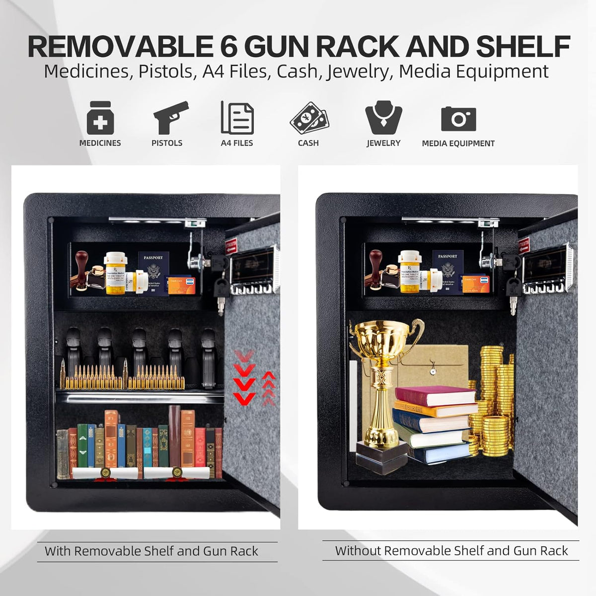 2.05 Cub Security Safe with Digital Keypad LED Light D1656