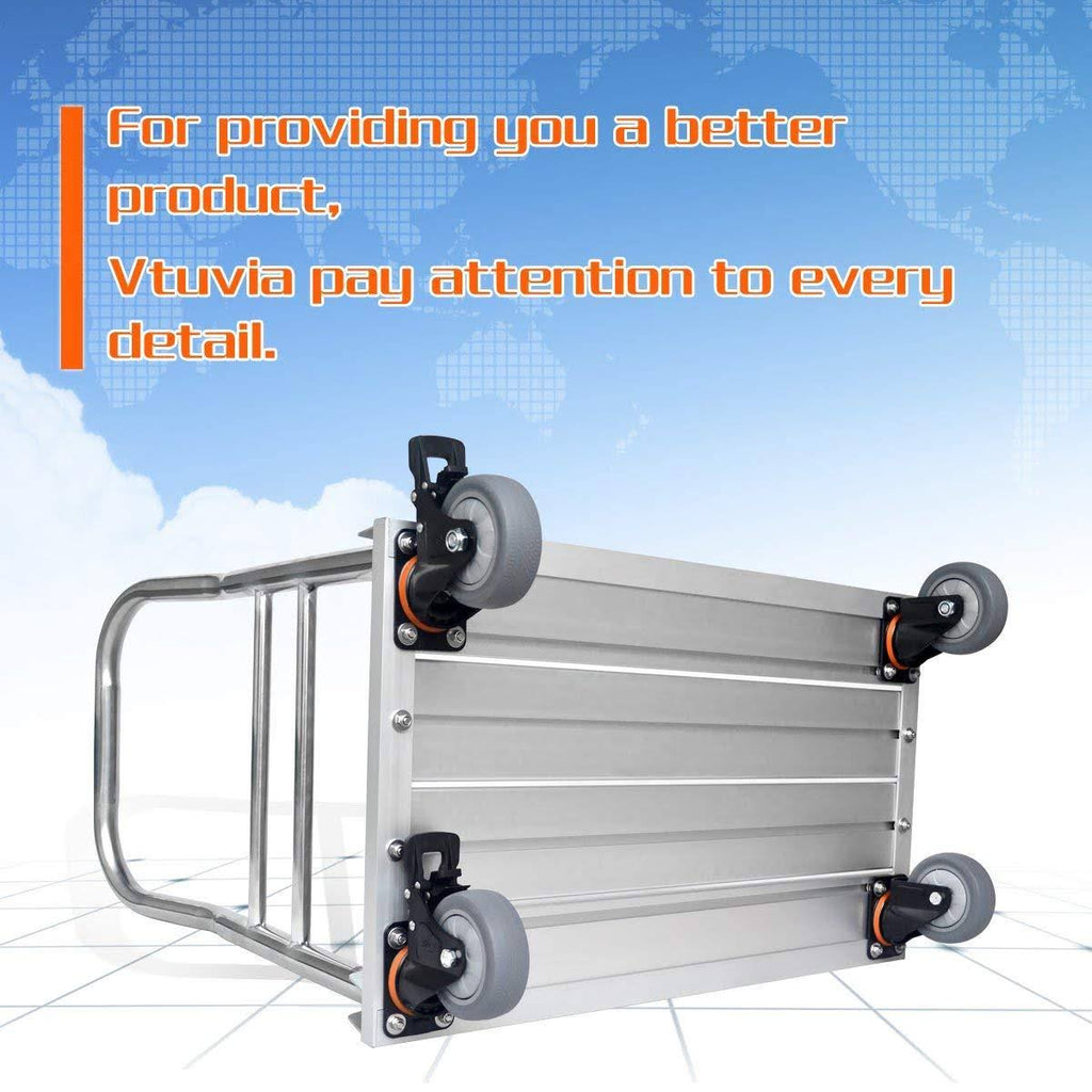 Folding Aluminum Platform Truck Cart with Swivel Wheels W9812