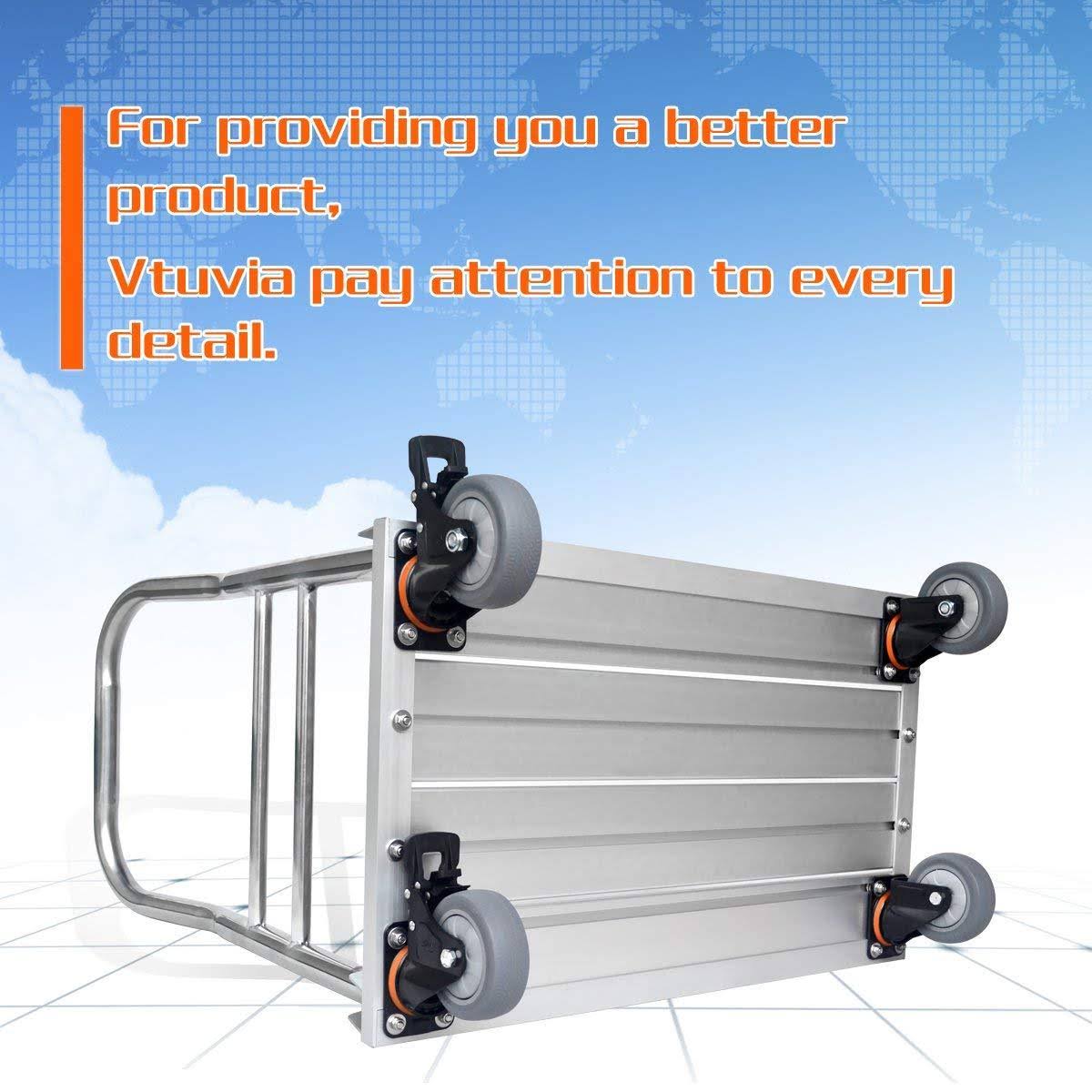 Folding Aluminum Platform Truck Cart with Swivel Wheels W9812