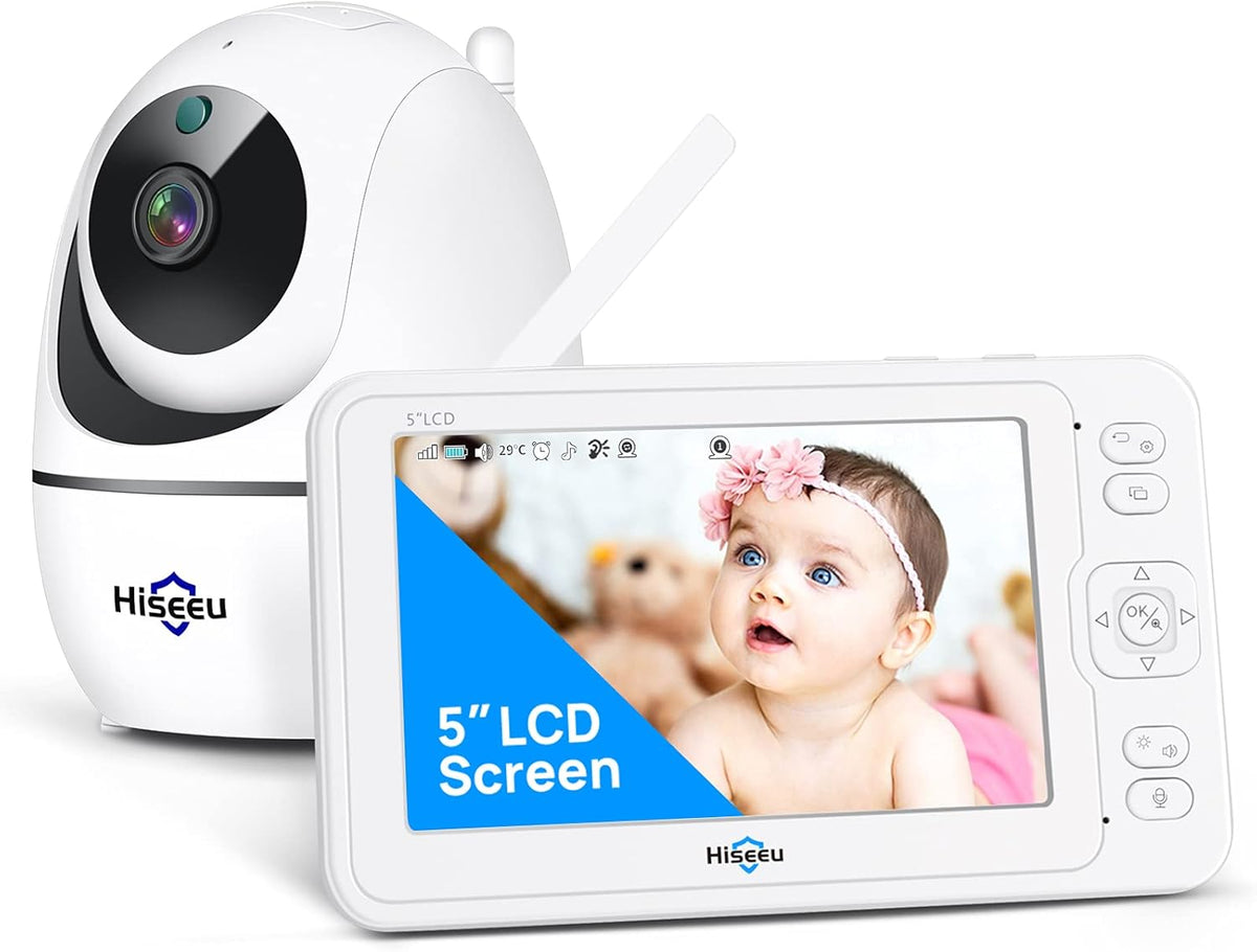 5 Video Baby Monitor with 1080P Camera, Night Vision, PTZ Z682359