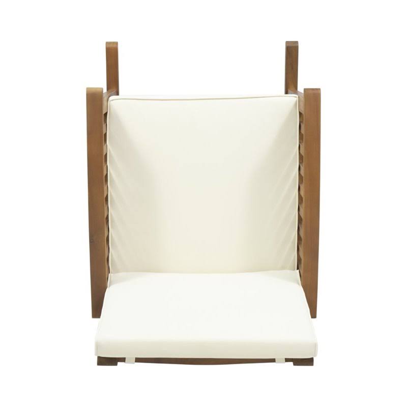 Brown Acacia Wood Rocking Chair Set of 2 R354