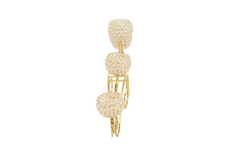Gold 5-Light Beaded Candle Holder F16804