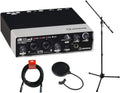 USB 2.0 Audio Interface with Microphone Stand, XLR Cable & Pop Filter Kit K1078