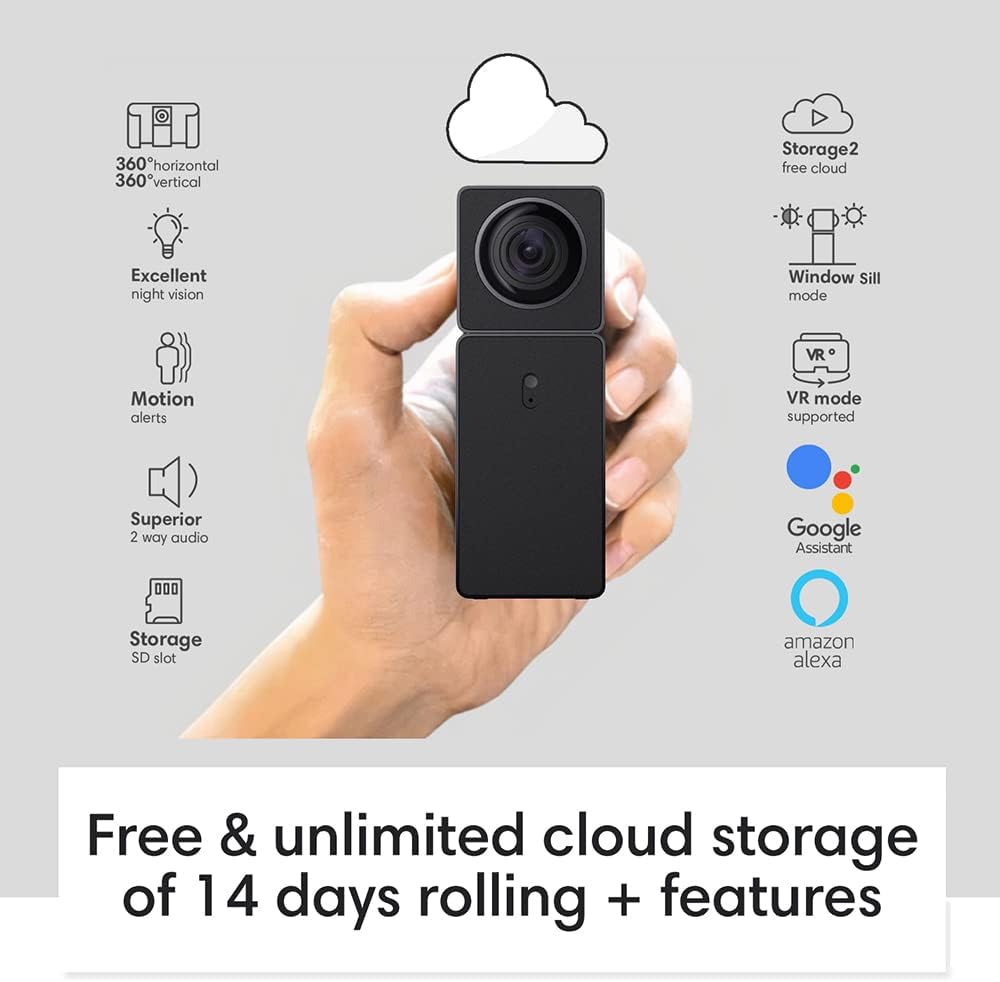 1080p WiFi Indoor Security Camera with Night Vision R10889