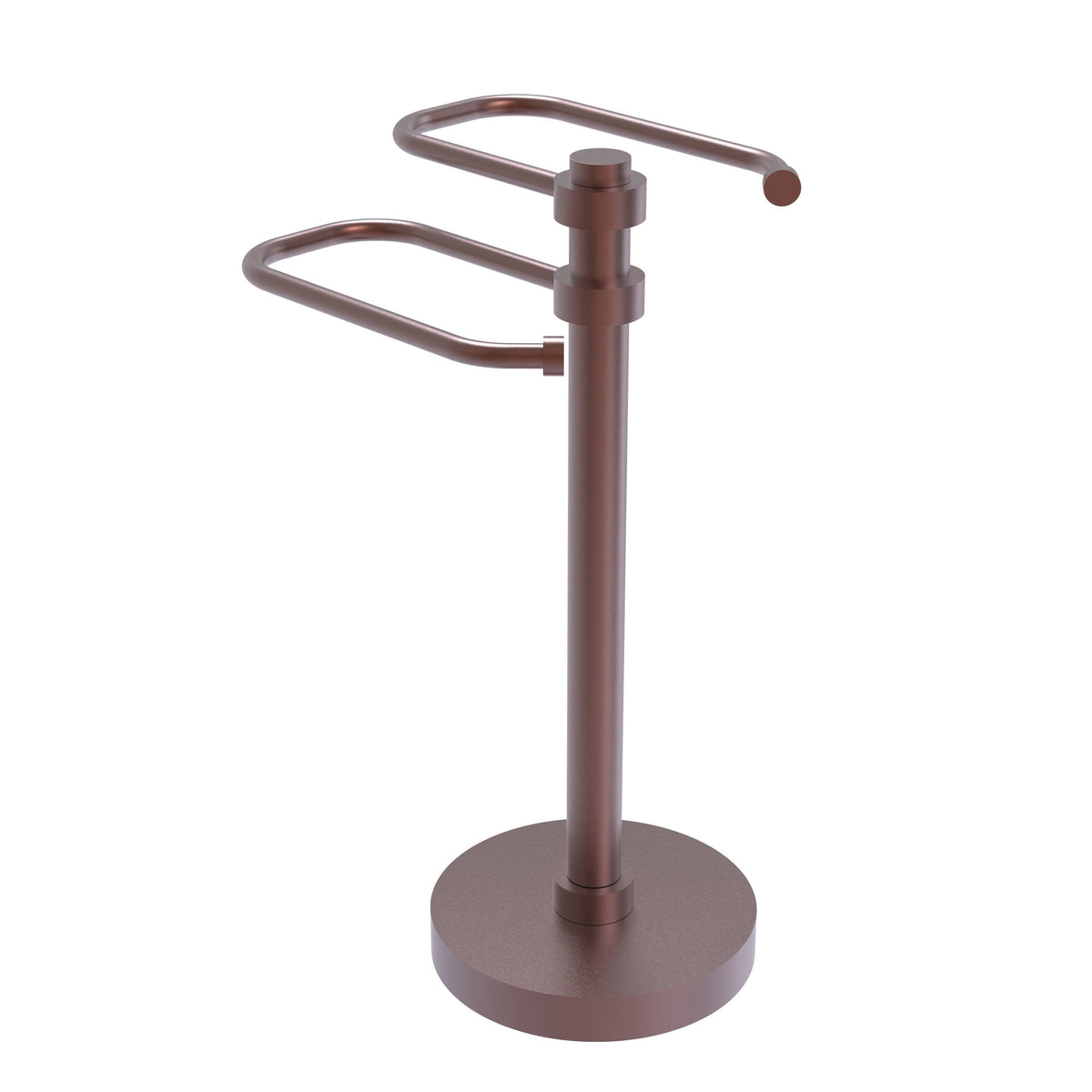 2 Arm Free Standing Towel Stand Antique Copper P440