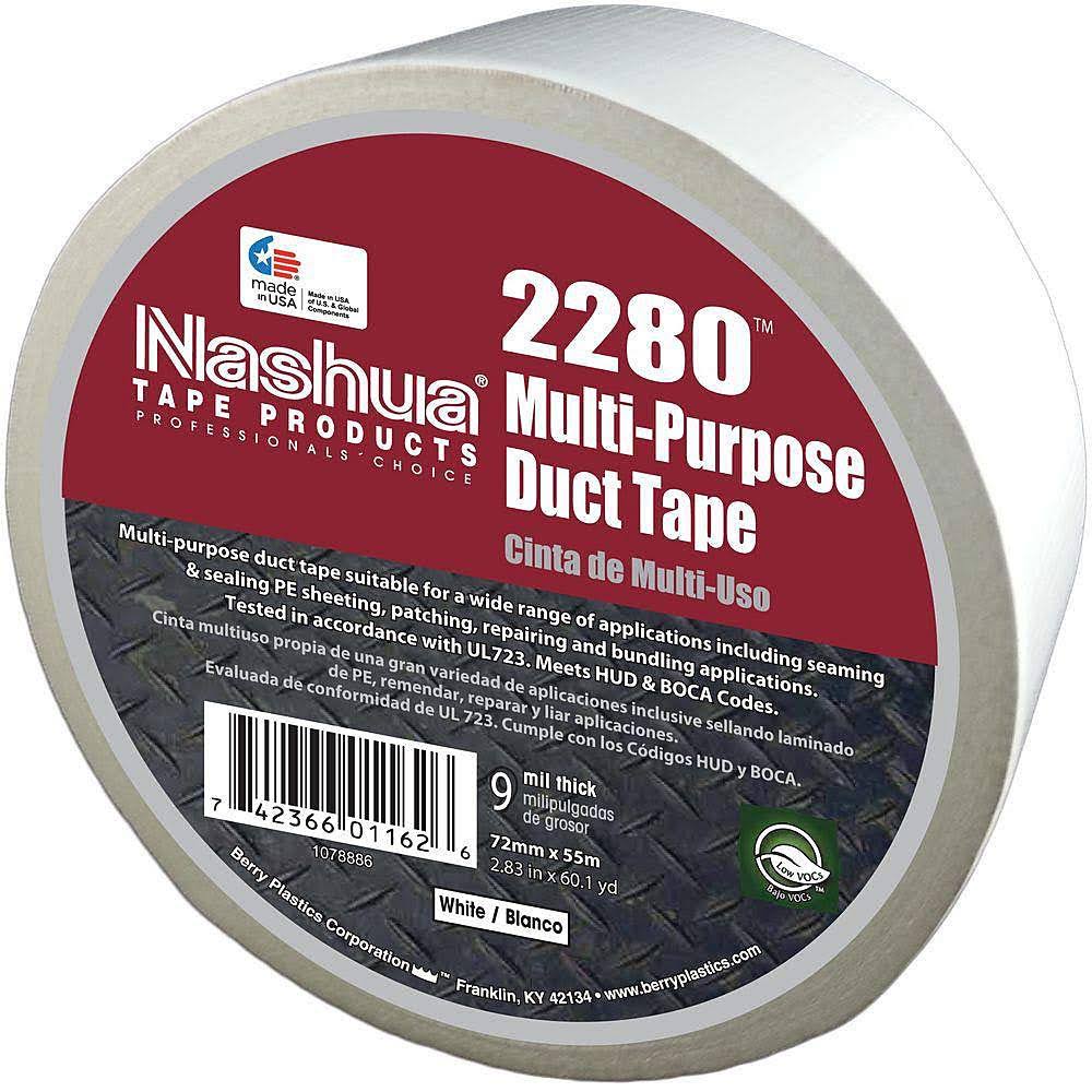 White Duct Tape 48mm x 55m Case of 24 M961