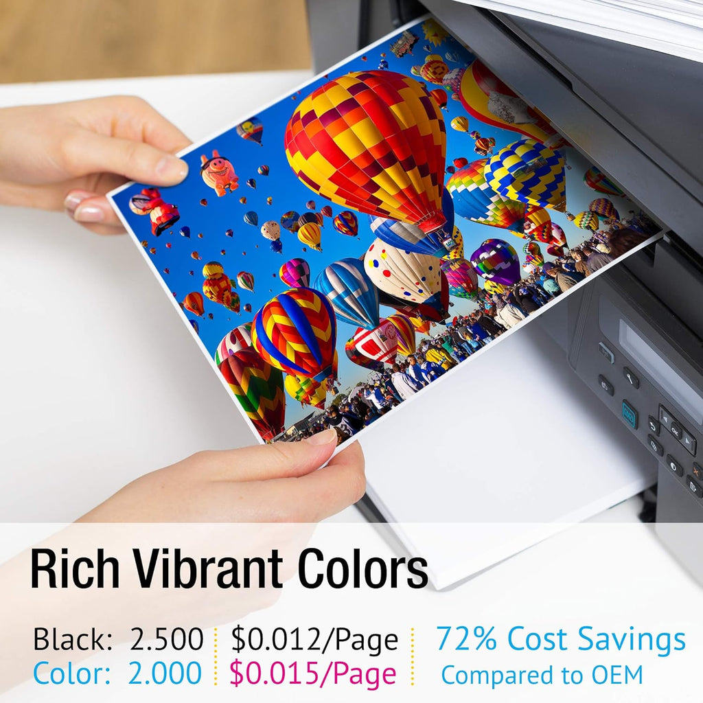 Compatible Black Cyan Yellow Magenta Toner Cartridge 5 Color Set E768