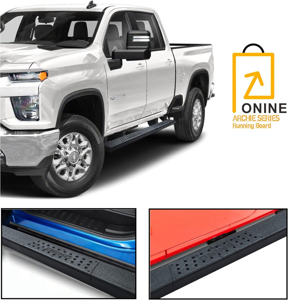 Running Boards Side Step Nerf Bar Texture Black S41253