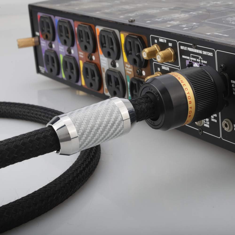Power Cable, Figure 8 Audio Power Cord, US AC Mains Cord with Copper Shielding (4.9FT/1.5M) P477600
