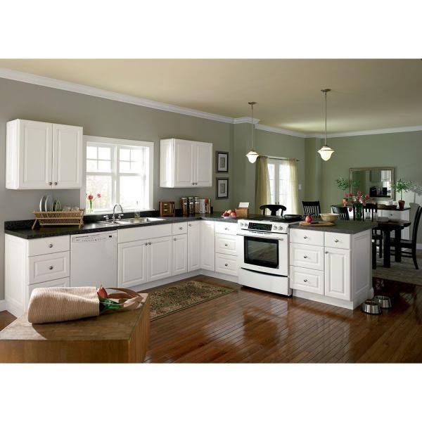 30x12x12 in. Satin White Wall Bridge Kitchen Cabinet W77598