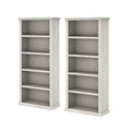 White Oak 5 Shelf Bookcase Set of 2 J54153