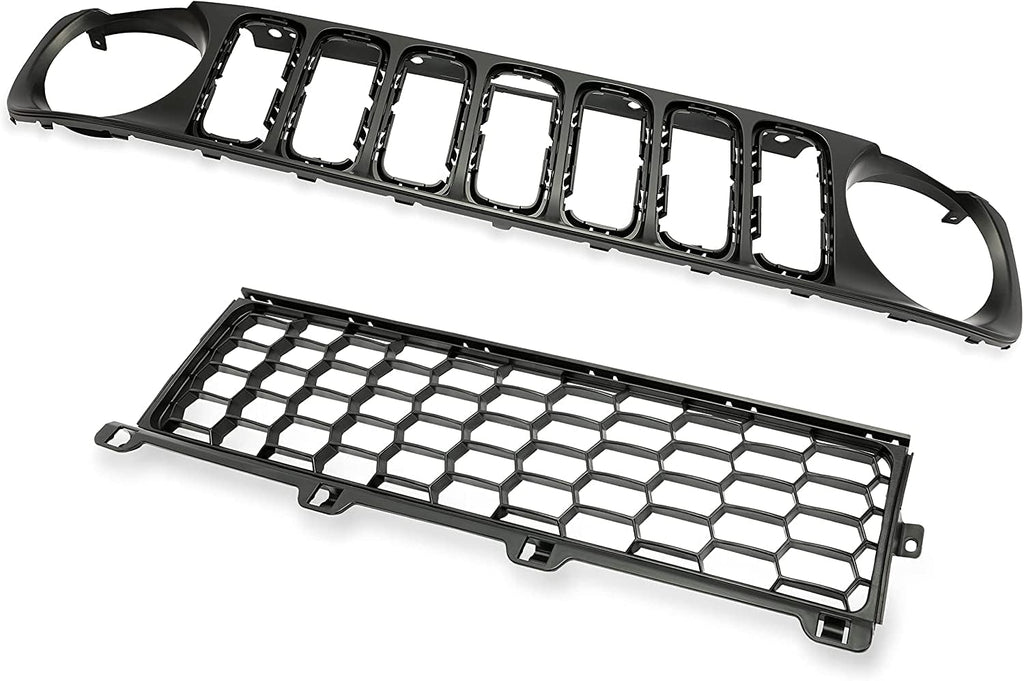 Black 2pcs Front Grille and Lower Grille I62446