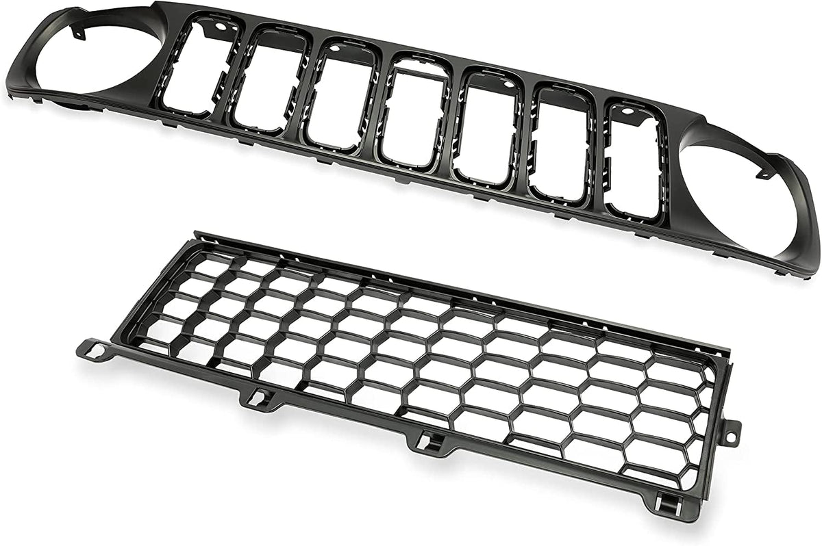 Black 2pcs Front Grille and Lower Grille I62446