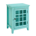 Antique Single Door Curio Cabinet in Turquoise N653352