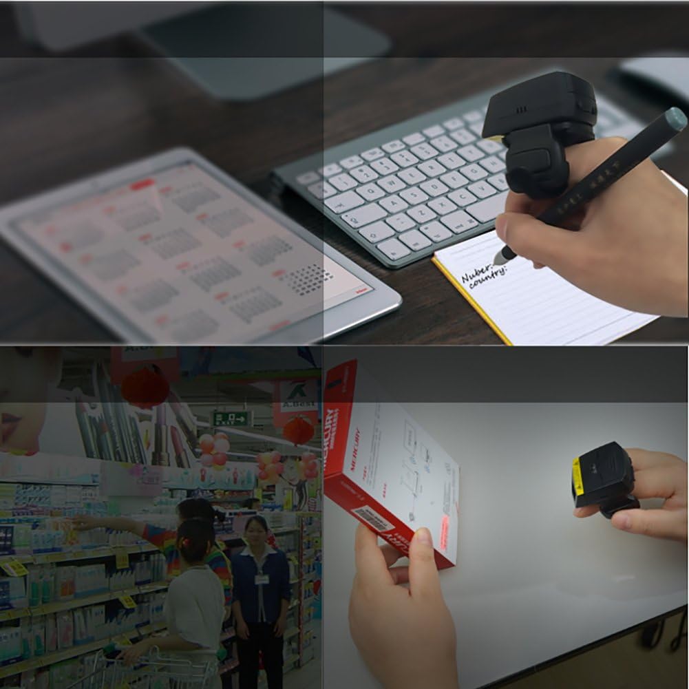 Wireless Finger Barcode Scanner J3718