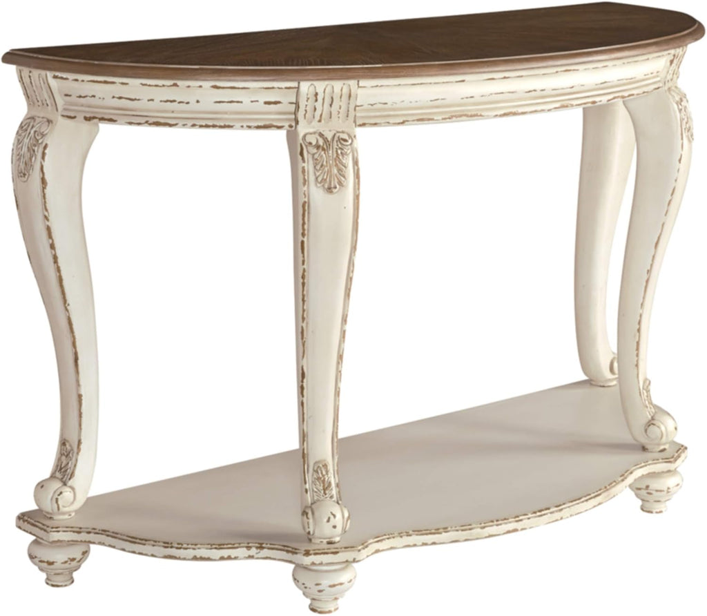 Antique White & Brown Coffee Table O86818