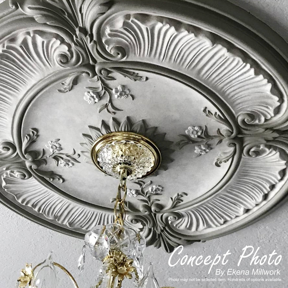 Hand-Painted Antique Copper Ceiling Medallion Q6502