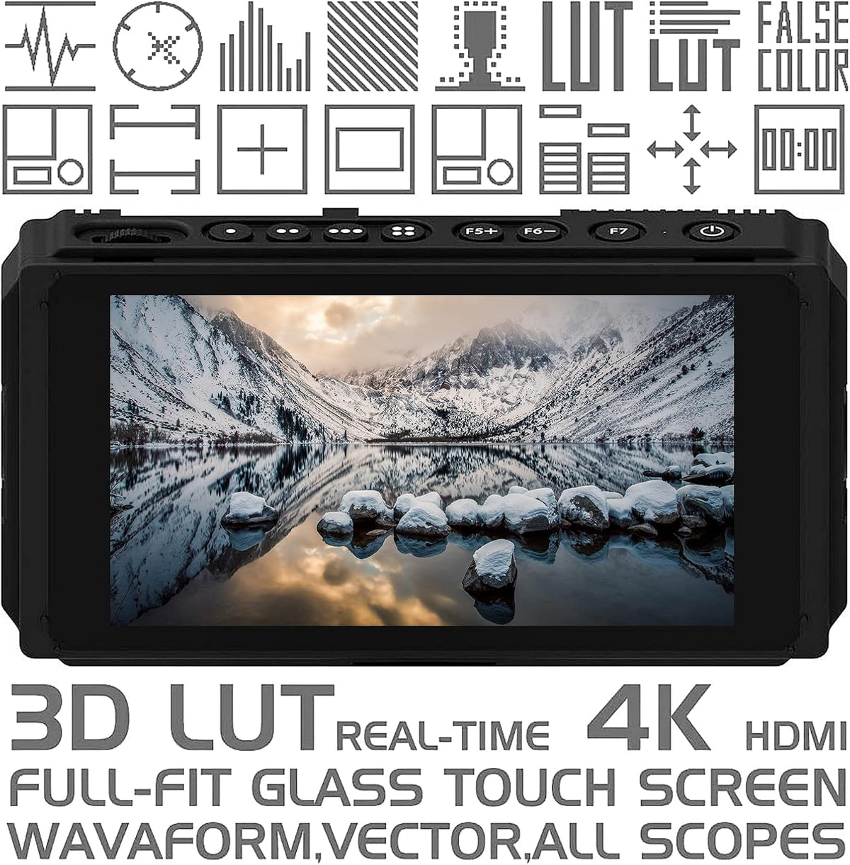 5 Inch IPS DSLR Camera Field Monitor Touch Screen 4K HDMI U2102