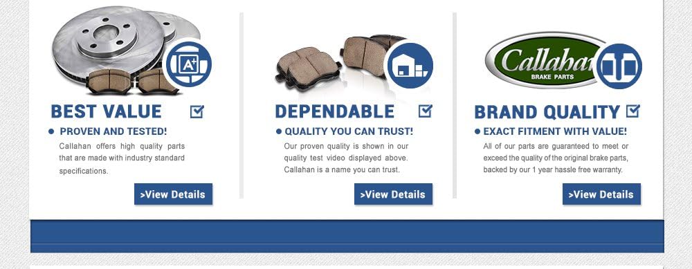 6 Lug Brake Disc Rotors + Metallic Brake Pads P408665