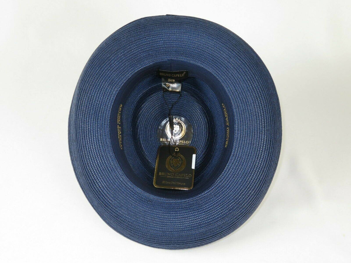 Navy Blue Straw Hat J5247