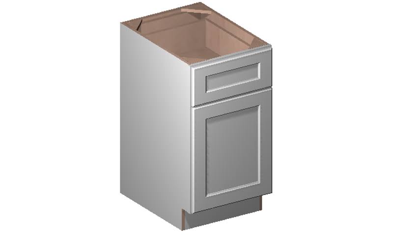 White 1 Door 1 Drawer Base Cabinet Z9611