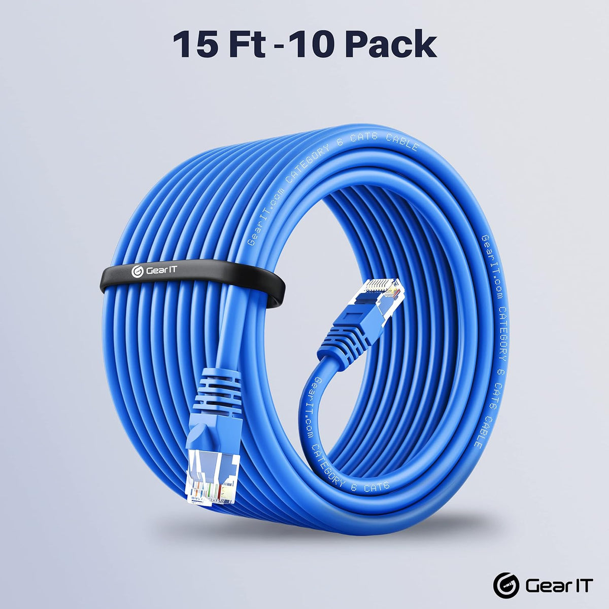 Cat 6 Ethernet Cable 1 ft 100-Pack Blue D5579